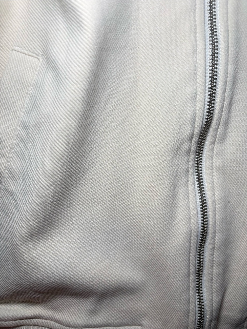 Zara Cream Textured Bomber Jacket | Zip Front | Minimalist Quiet Luxury | Size S - Picture 8 of 11
